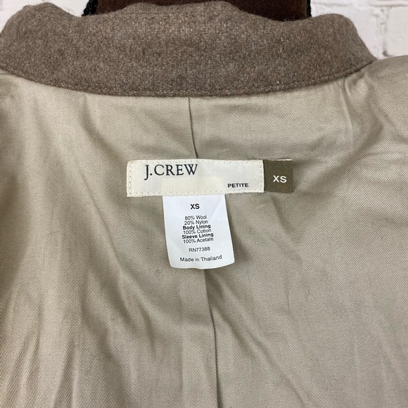 J CREW Camel WOOL Blend Short Lined Car Coat - Picture 5 of 8
